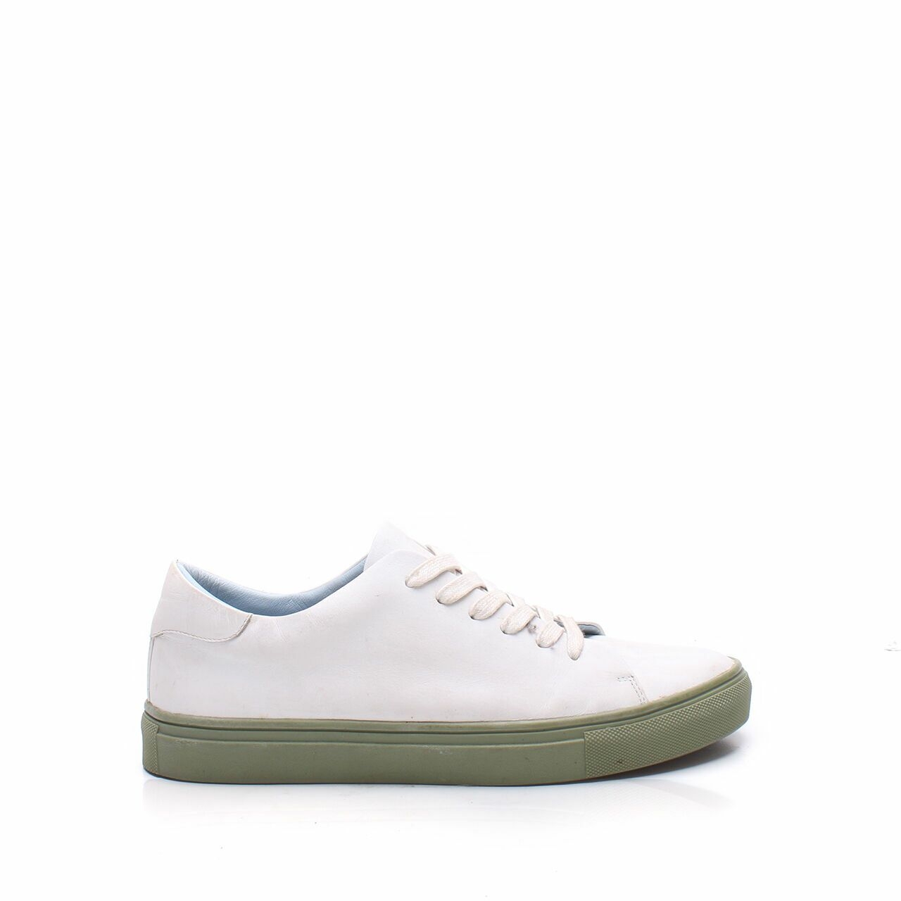 Private Collection White & Dark Green Sneakers