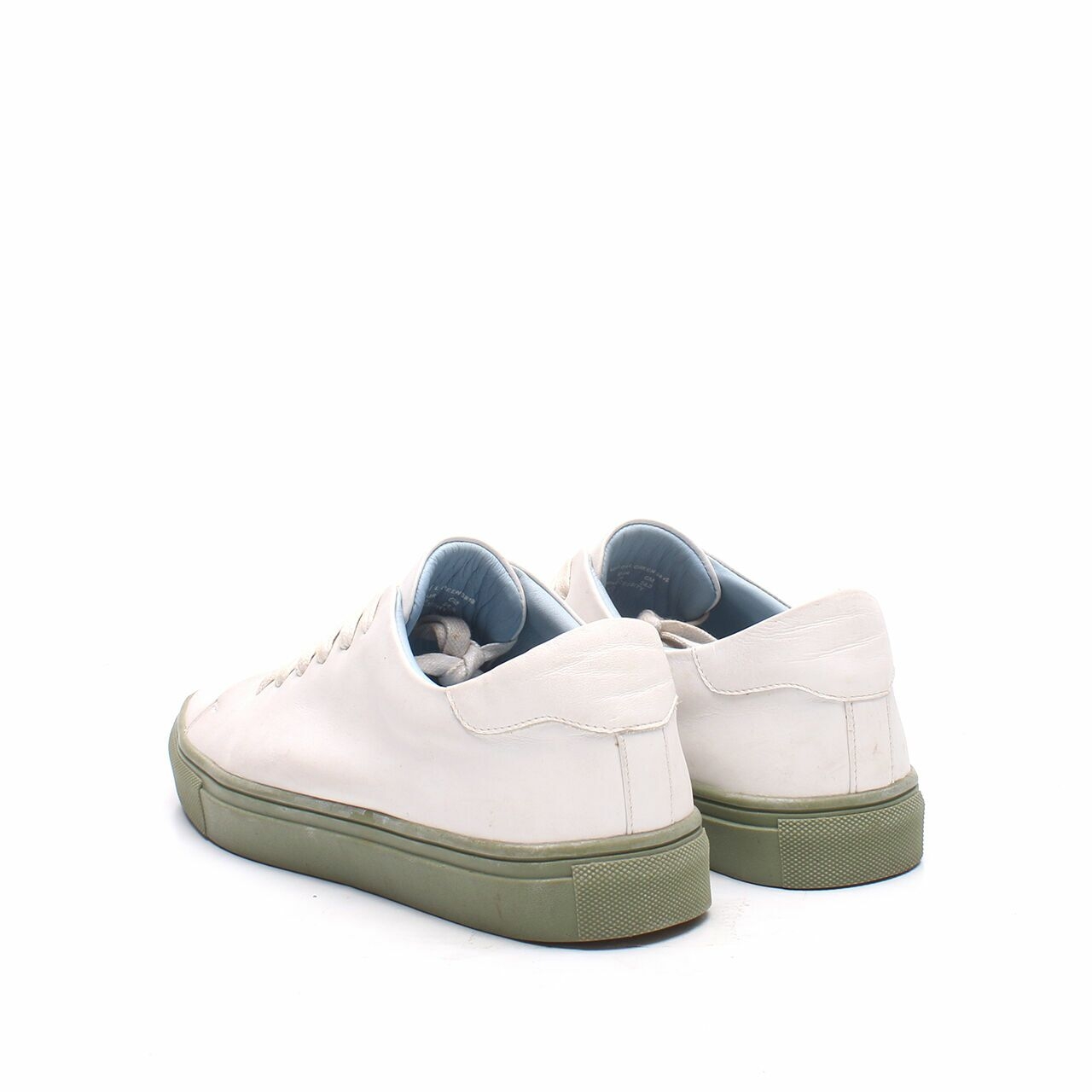 Private Collection White & Dark Green Sneakers