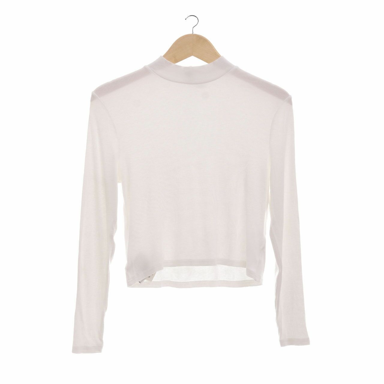 H&M White Turtle Neck T-Shirt	