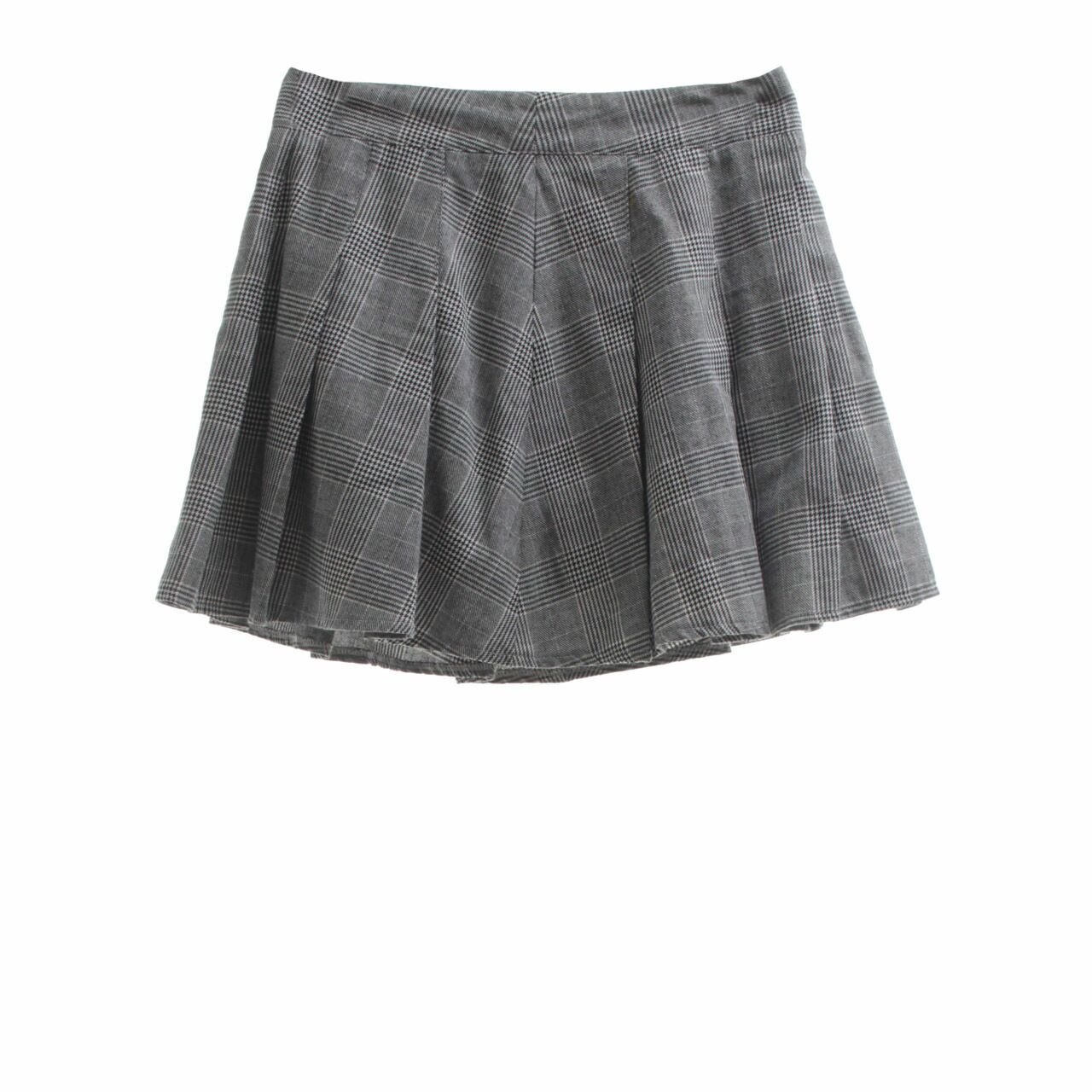 Pomelo. Grey Houndstooth Mini Skirt