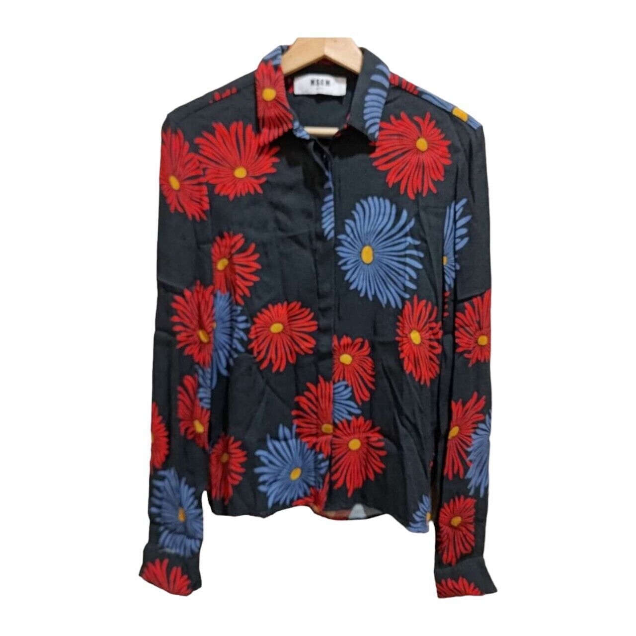 MSGM Multicolour Floral Long Sleeve Shirt