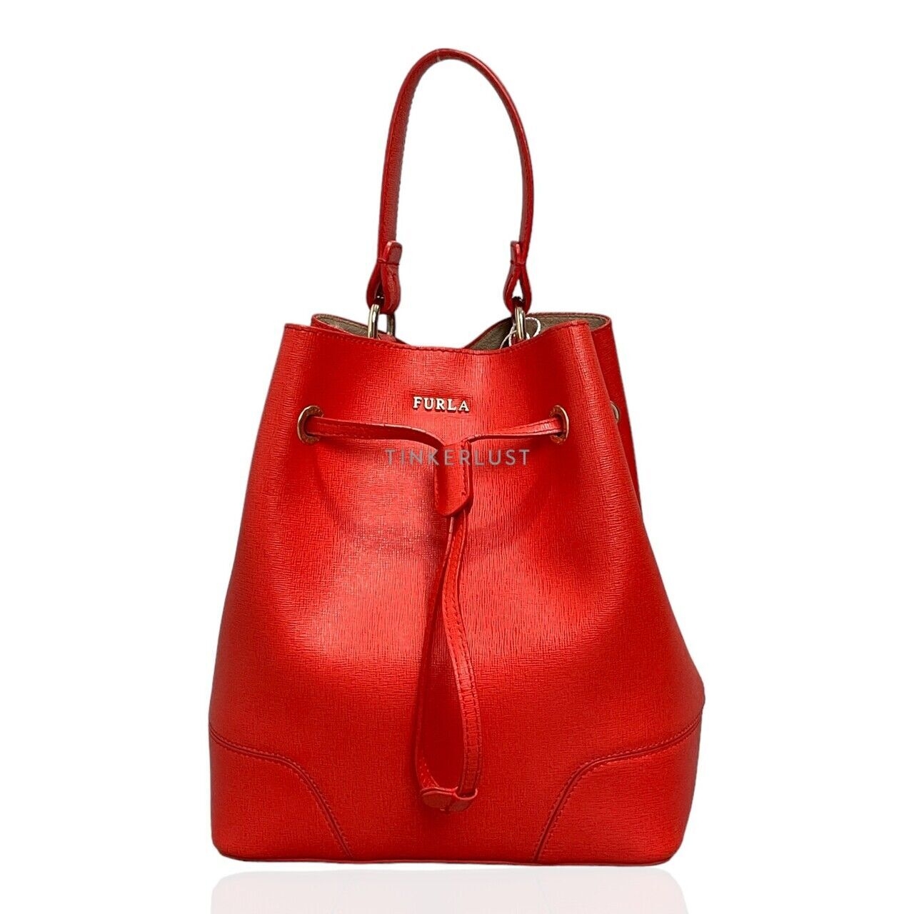 Furla Stacy Red Bucket Bag