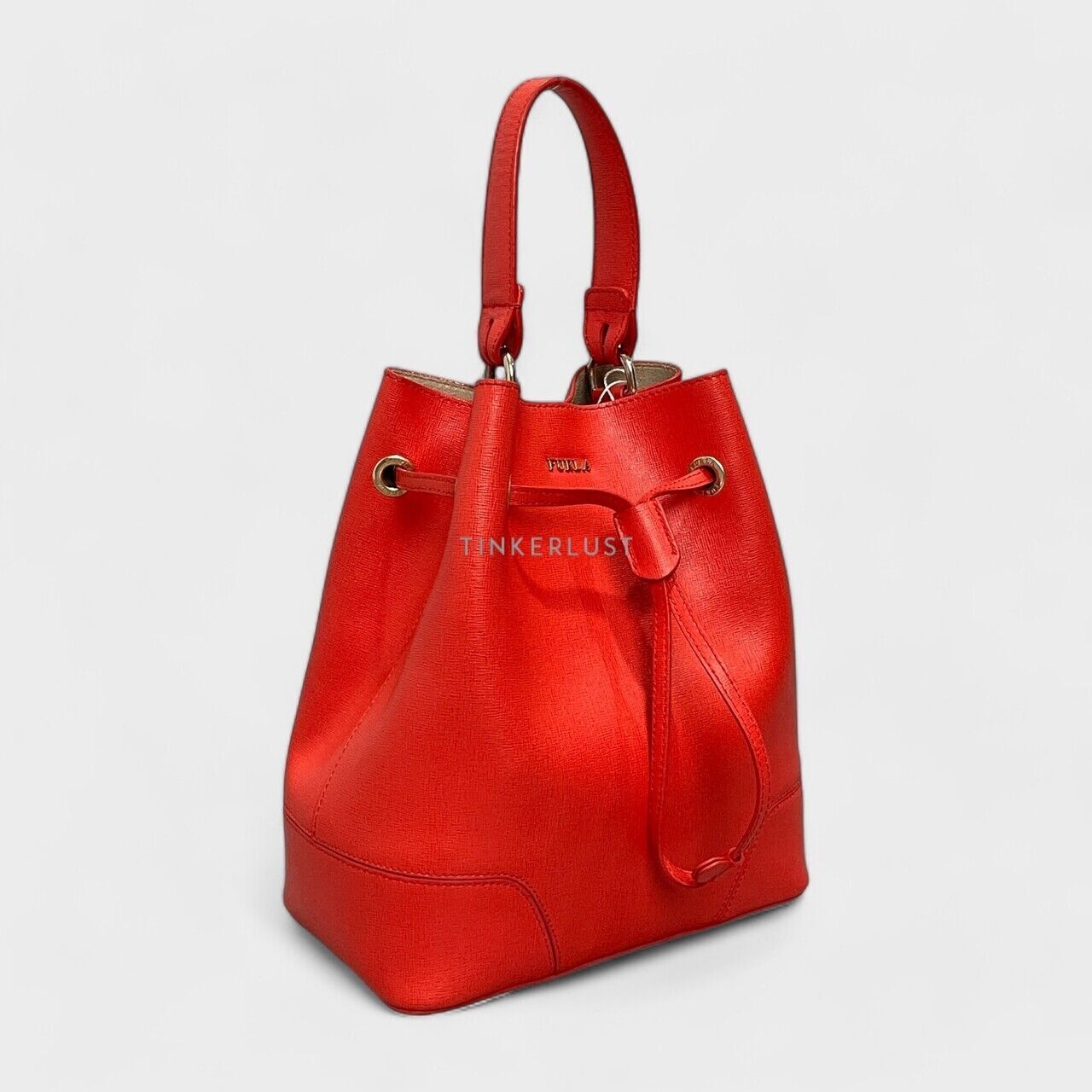 Furla Stacy Red Bucket Bag