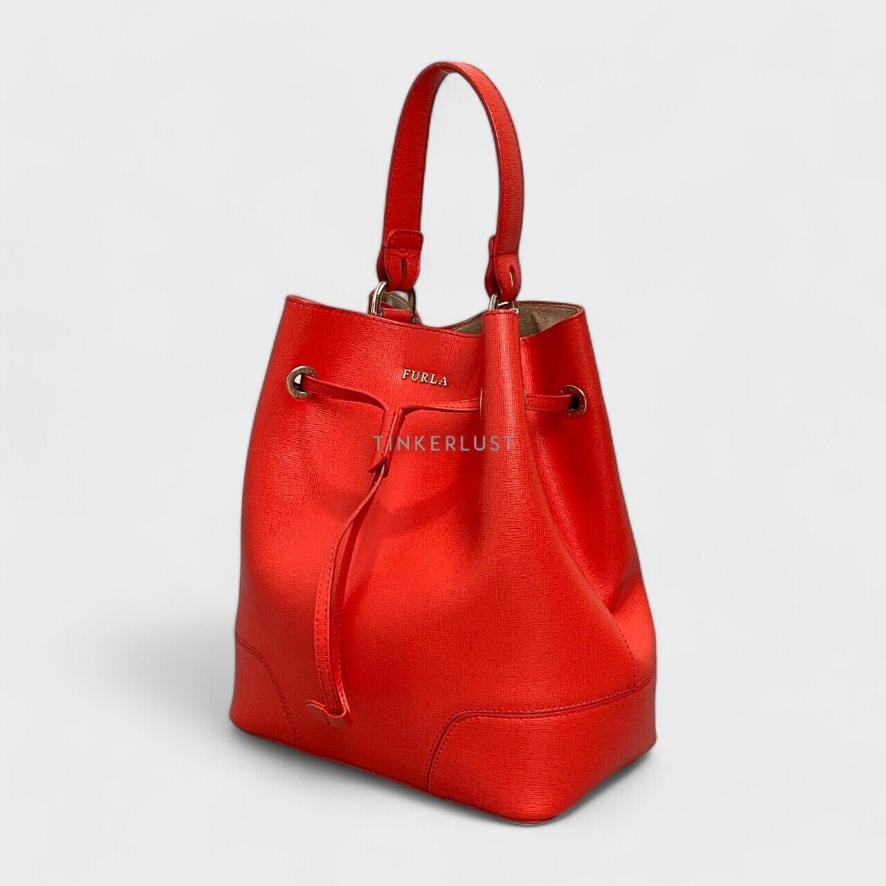 Furla Stacy Red Bucket Bag