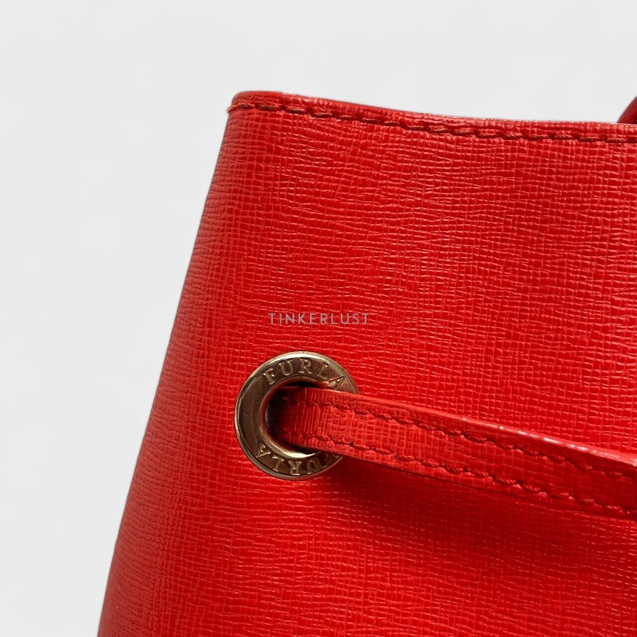 Furla Stacy Red Bucket Bag