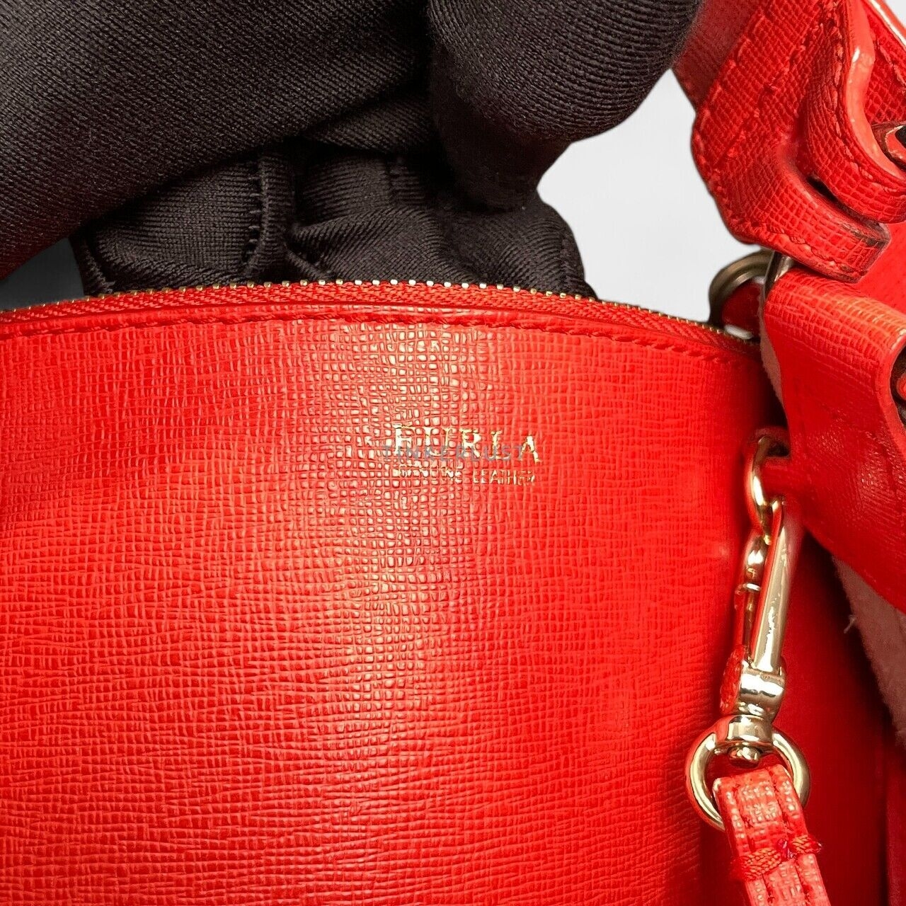 Furla Stacy Red Bucket Bag