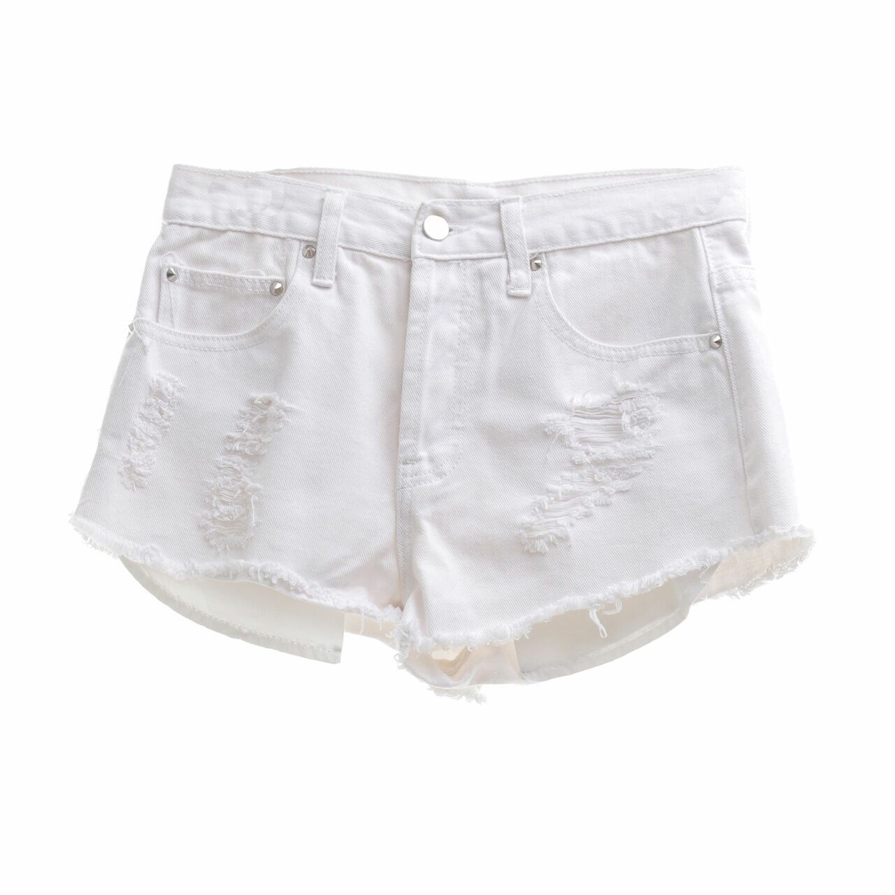 Forever 21 White Denim Short Pants