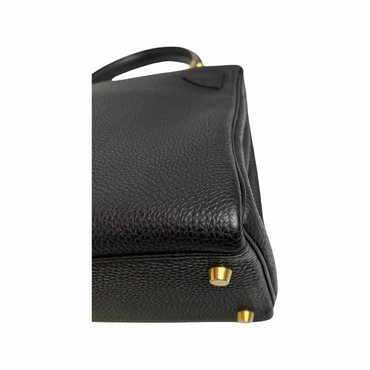 Hermes Kelly 28 Black Togo GHW Stamp F Square Satchel