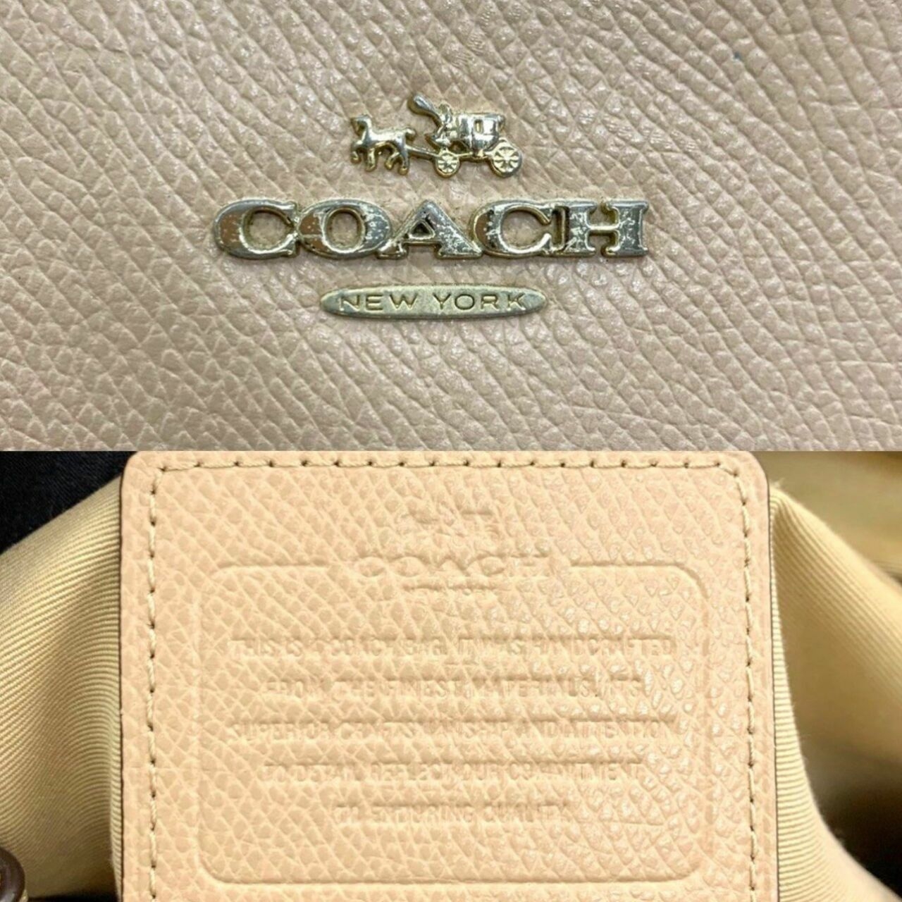 Coach Beige Shoulder Bag