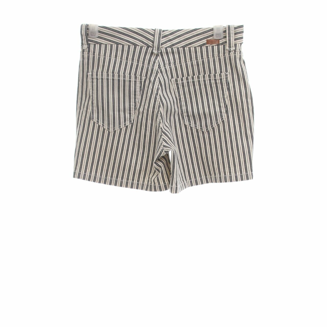 Massimo Dutti Black & Cream Stripes Short Pants