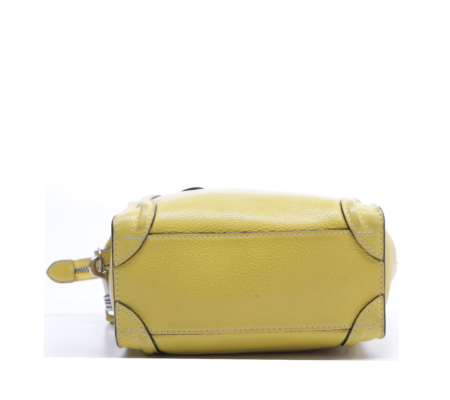 Celine Yellow Luggage Nano Vermillion Leather Satchel