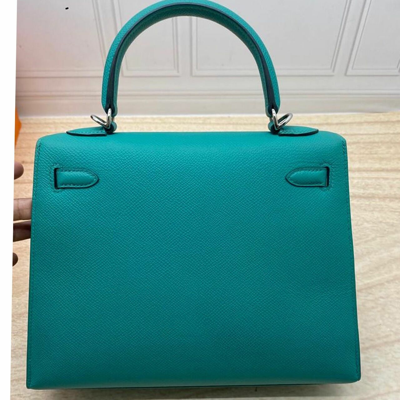 Hermes Kelly 25 Vert Verone Epsom PHW #D Satchel