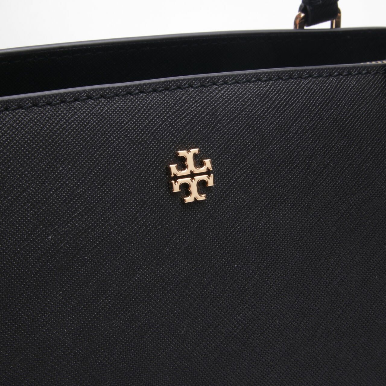 Tory Burch Black Emerson Small Top Zip Tote Black