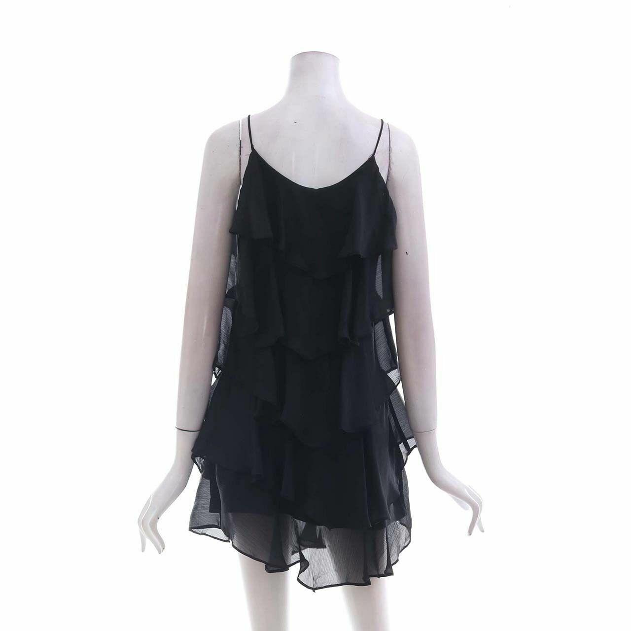 H&M Black Ruffle Mini Dress