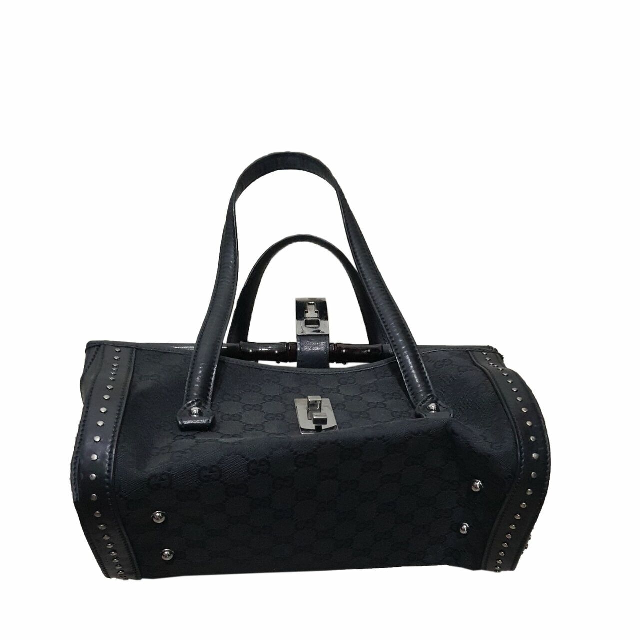 Gucci Monogram Bamboo Bullet Bag Black