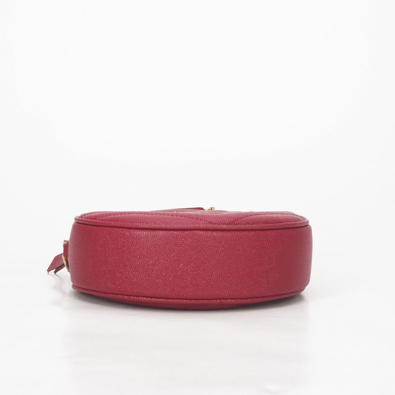 Saint Laurent Vinyle Round Camera Red Sling Bag