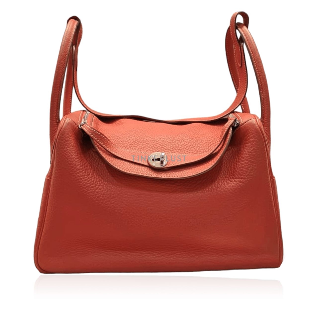 Hermes Lindy 34 Cuivre Taurillon PHW Stamp #O Square Shoulder Bag