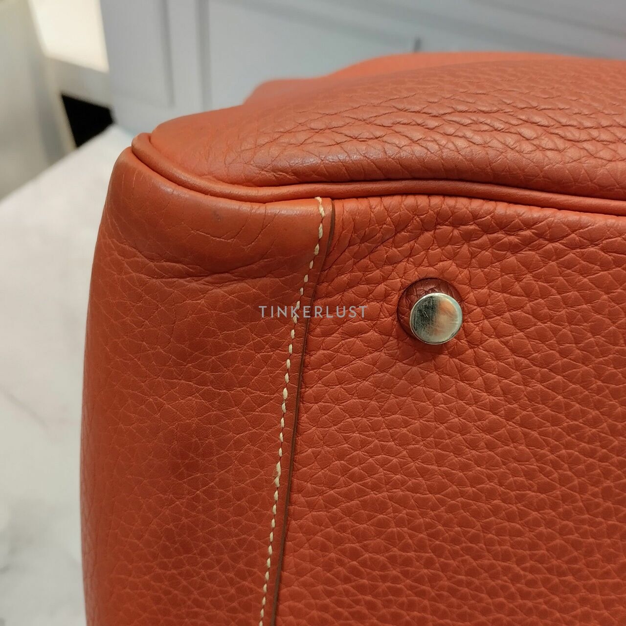 Hermes Lindy 34 Cuivre Taurillon PHW Stamp #O Square Shoulder Bag