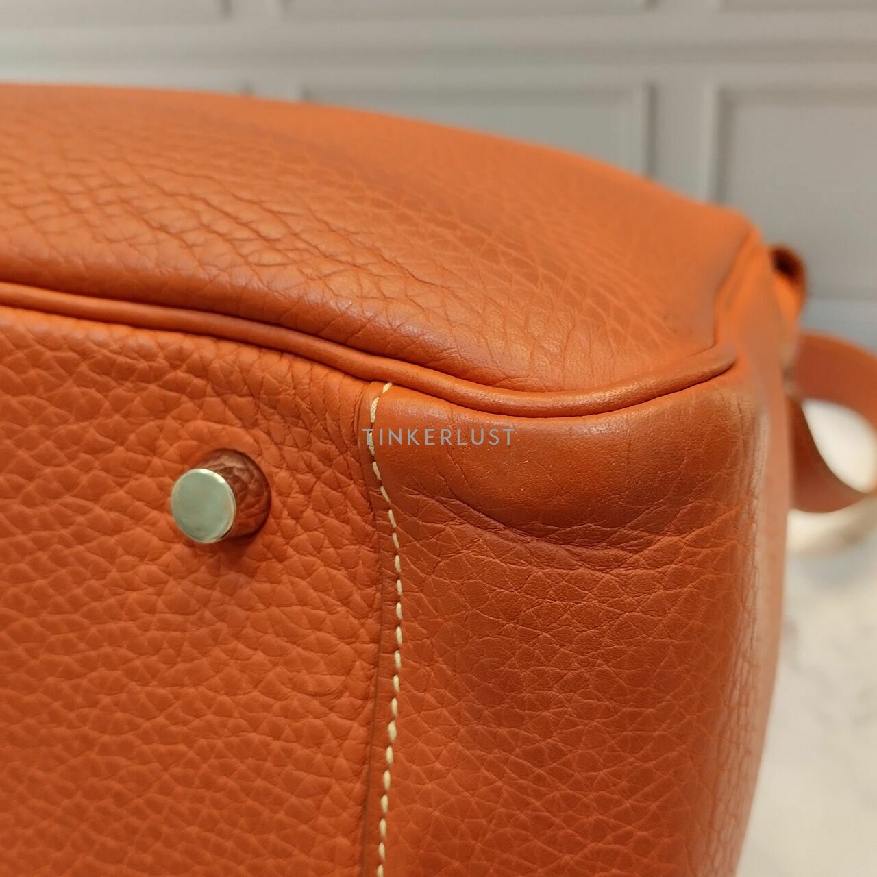 Hermes Lindy 34 Cuivre Taurillon PHW Stamp #O Square Shoulder Bag