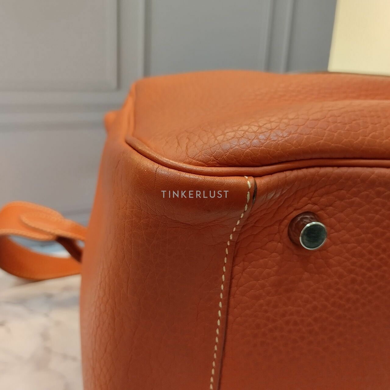 Hermes Lindy 34 Cuivre Taurillon PHW Stamp #O Square Shoulder Bag