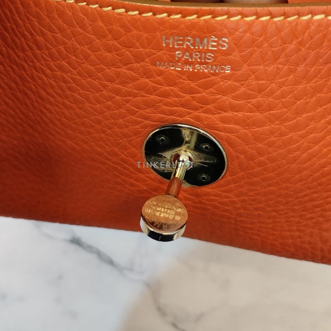 Hermes Lindy 34 Cuivre Taurillon PHW Stamp #O Square Shoulder Bag