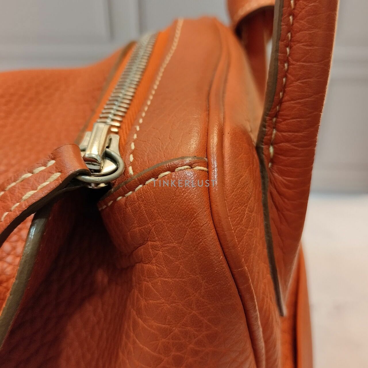 Hermes Lindy 34 Cuivre Taurillon PHW Stamp #O Square Shoulder Bag