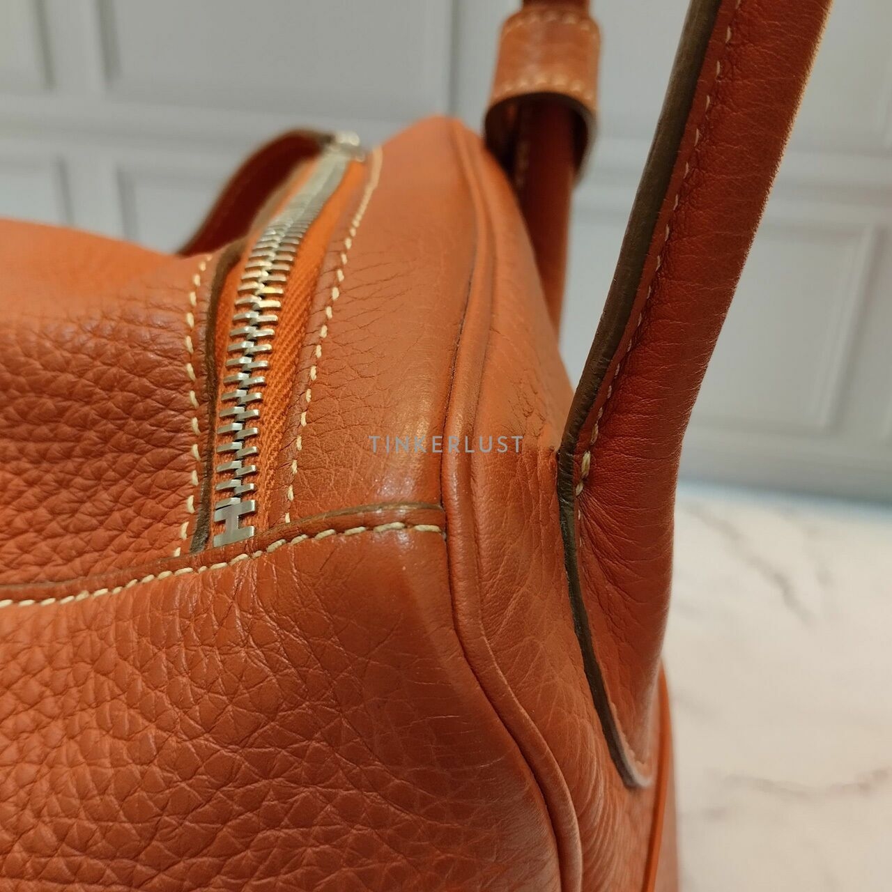 Hermes Lindy 34 Cuivre Taurillon PHW Stamp #O Square Shoulder Bag