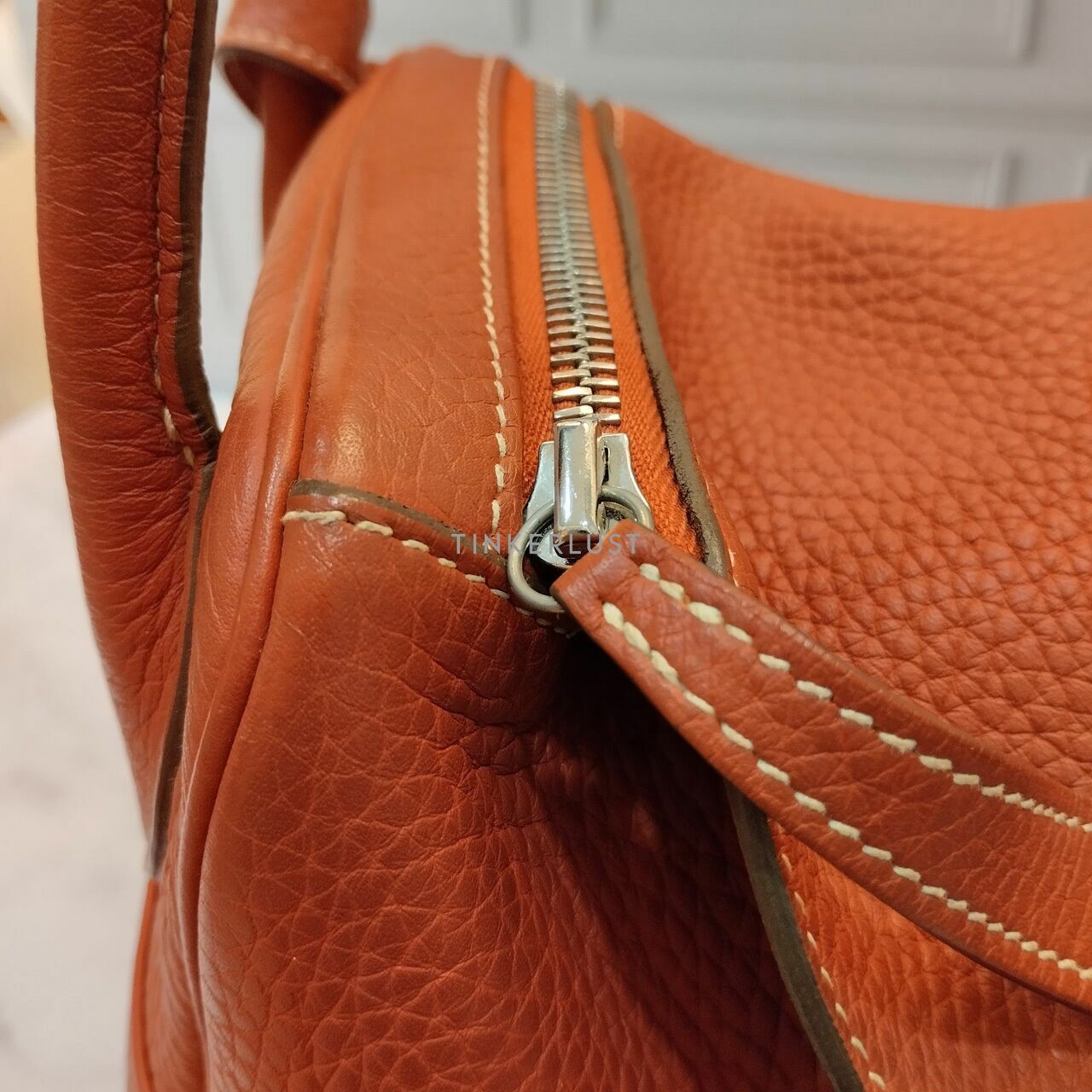 Hermes Lindy 34 Cuivre Taurillon PHW Stamp #O Square Shoulder Bag