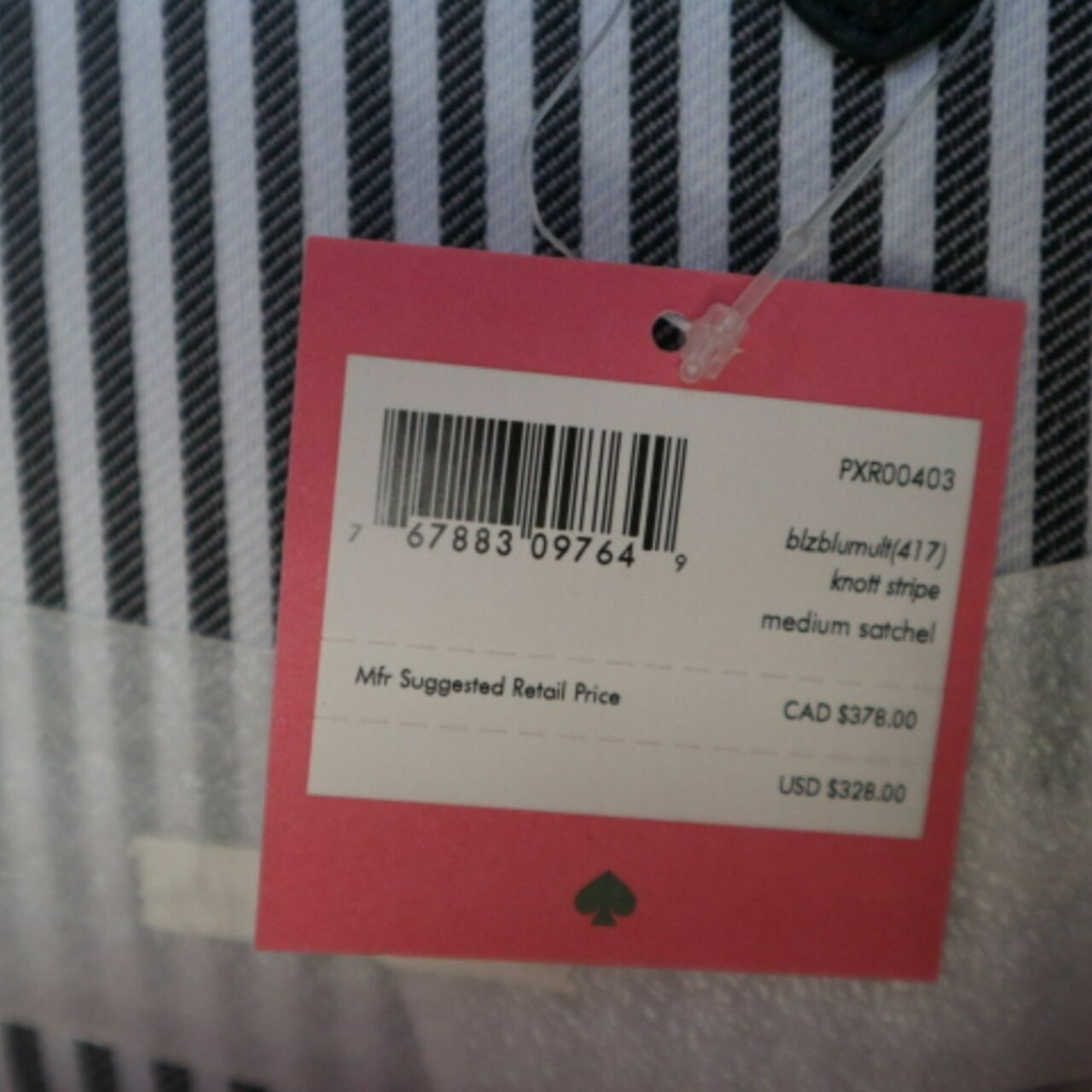 Kate Spade Knott Stripe Medium Satchel