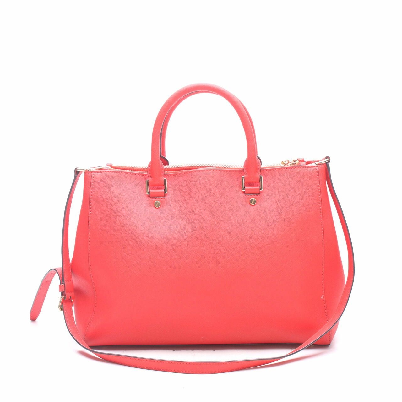  Michael Kors Sutton Red Saffiano Satchel