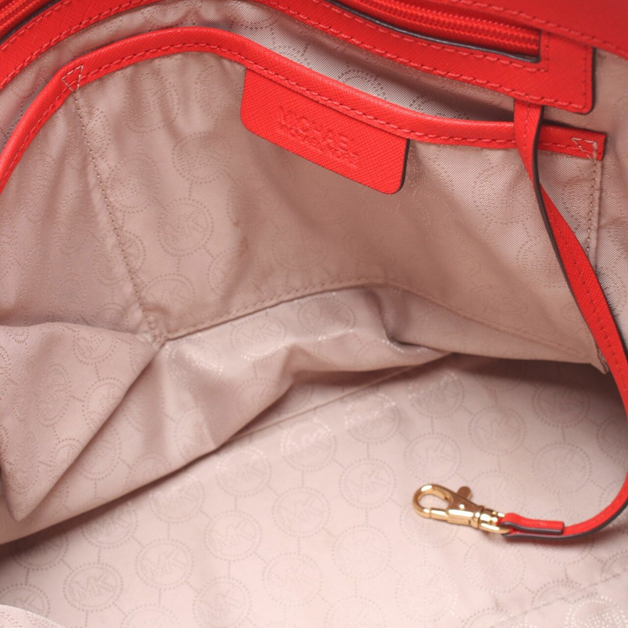  Michael Kors Sutton Red Saffiano Satchel