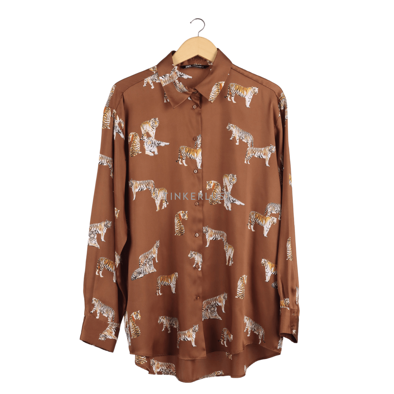 Zara Bronze Animal Print Shirt