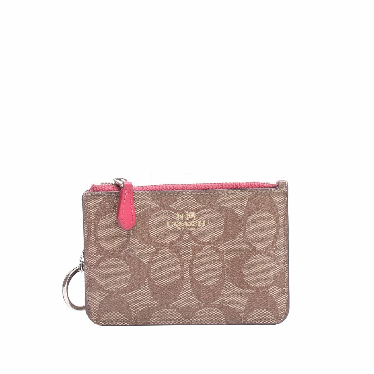 Coach Brown Red Coin Purse