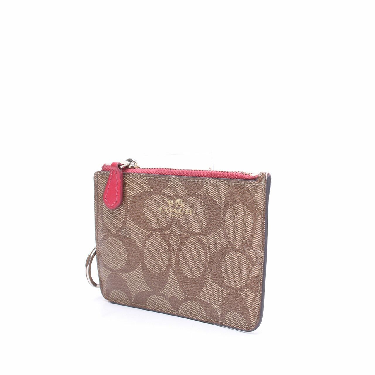 Coach Brown Red Coin Purse