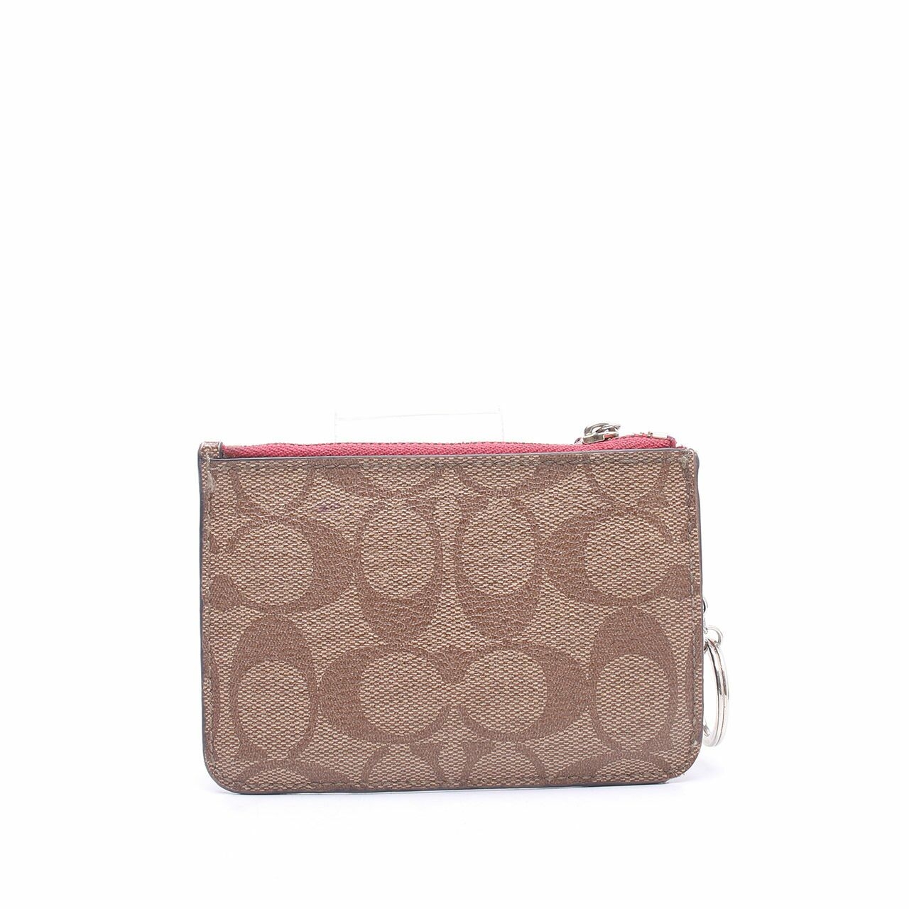 Coach Brown Red Coin Purse