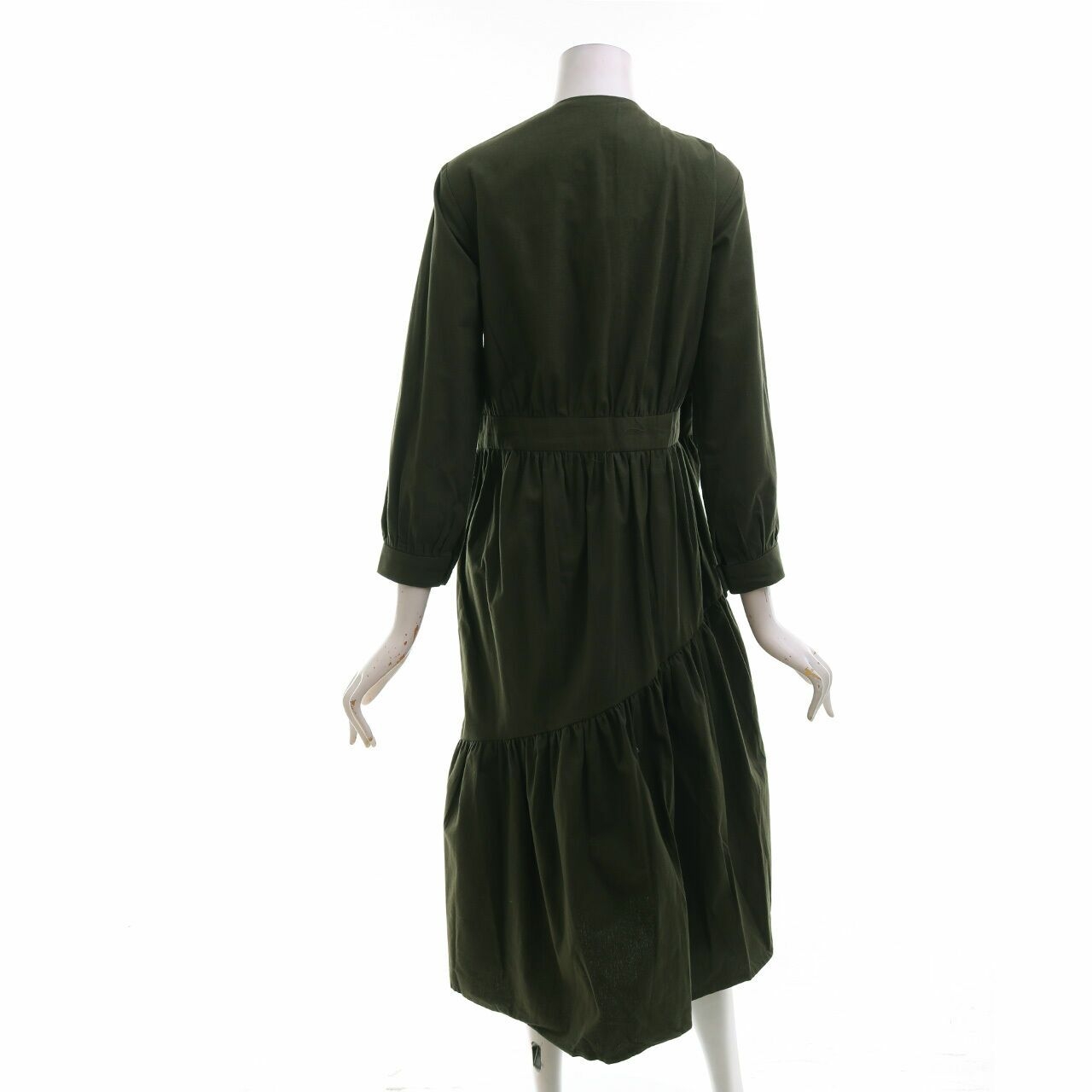 Sovi Atelier x Mme Huillet Olive Wrap Midi Dress