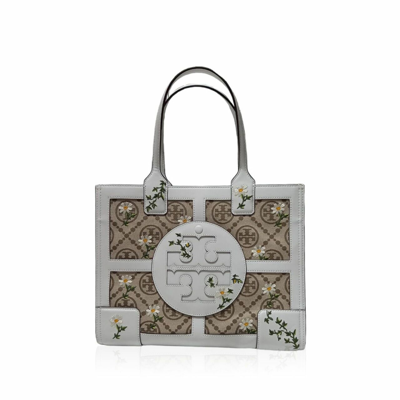 Tory Burch Ella Jacquard Quadrant Tote Hazel 