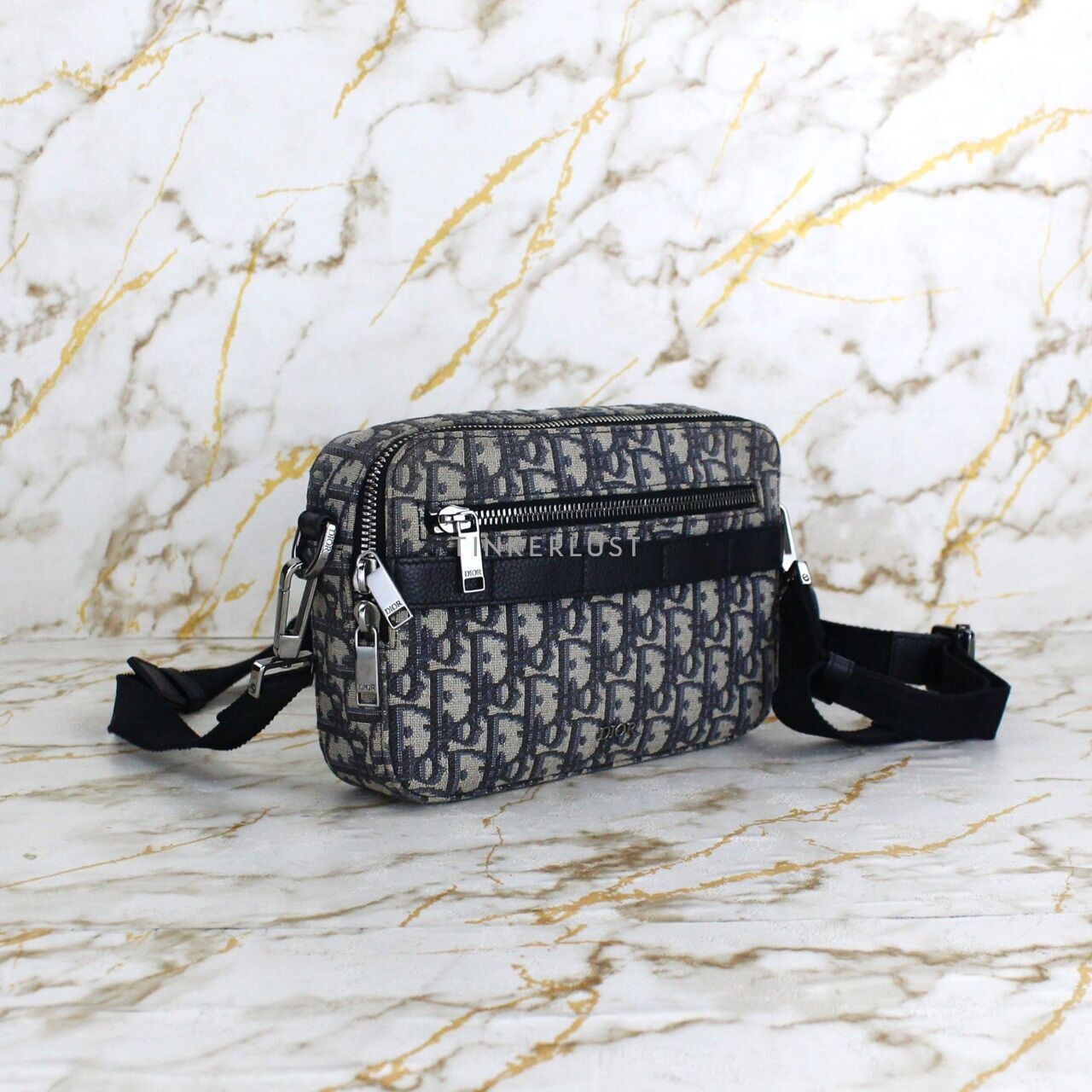 Christian Dior Oblique Jacquard Safari Sling Bag