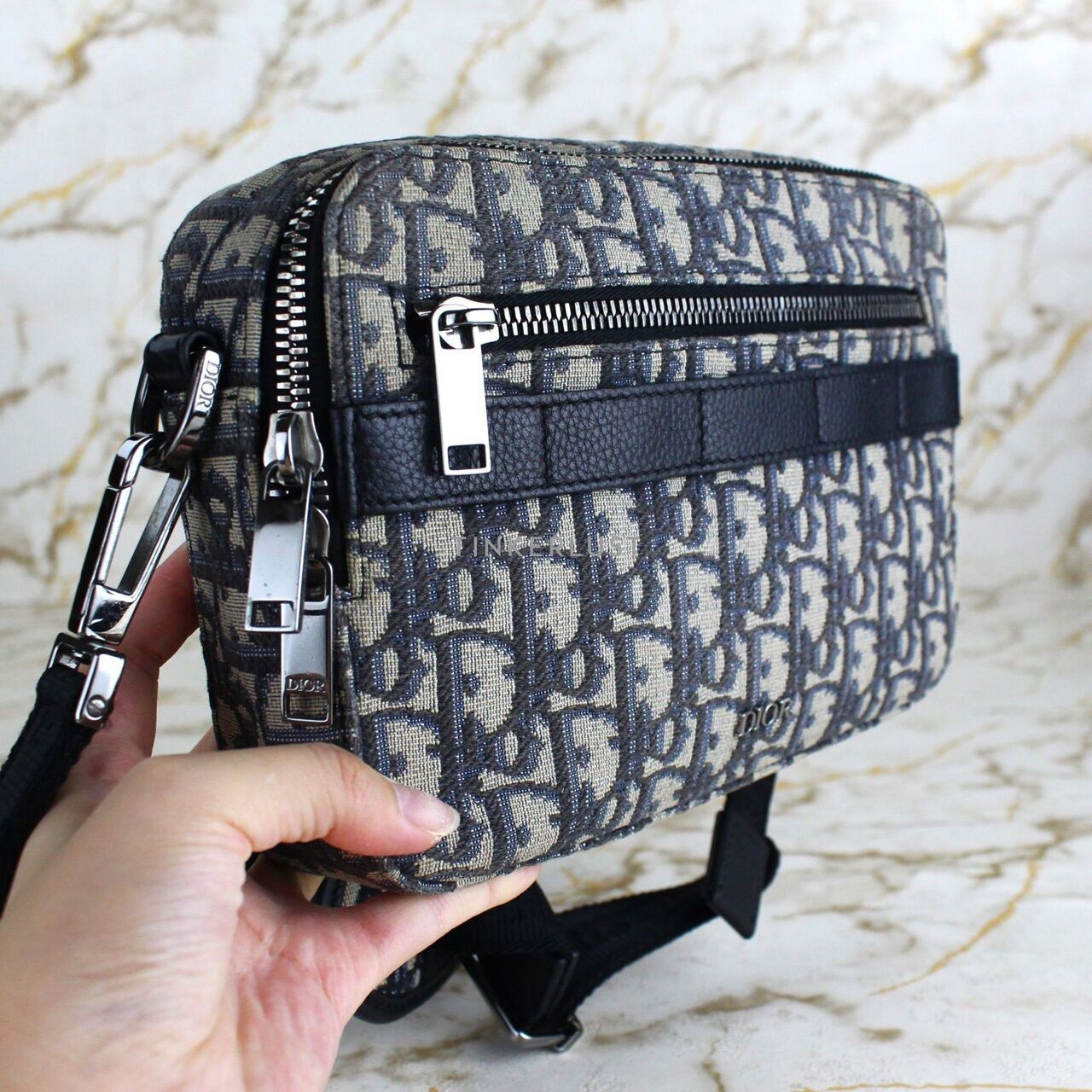 Christian Dior Oblique Jacquard Safari Sling Bag