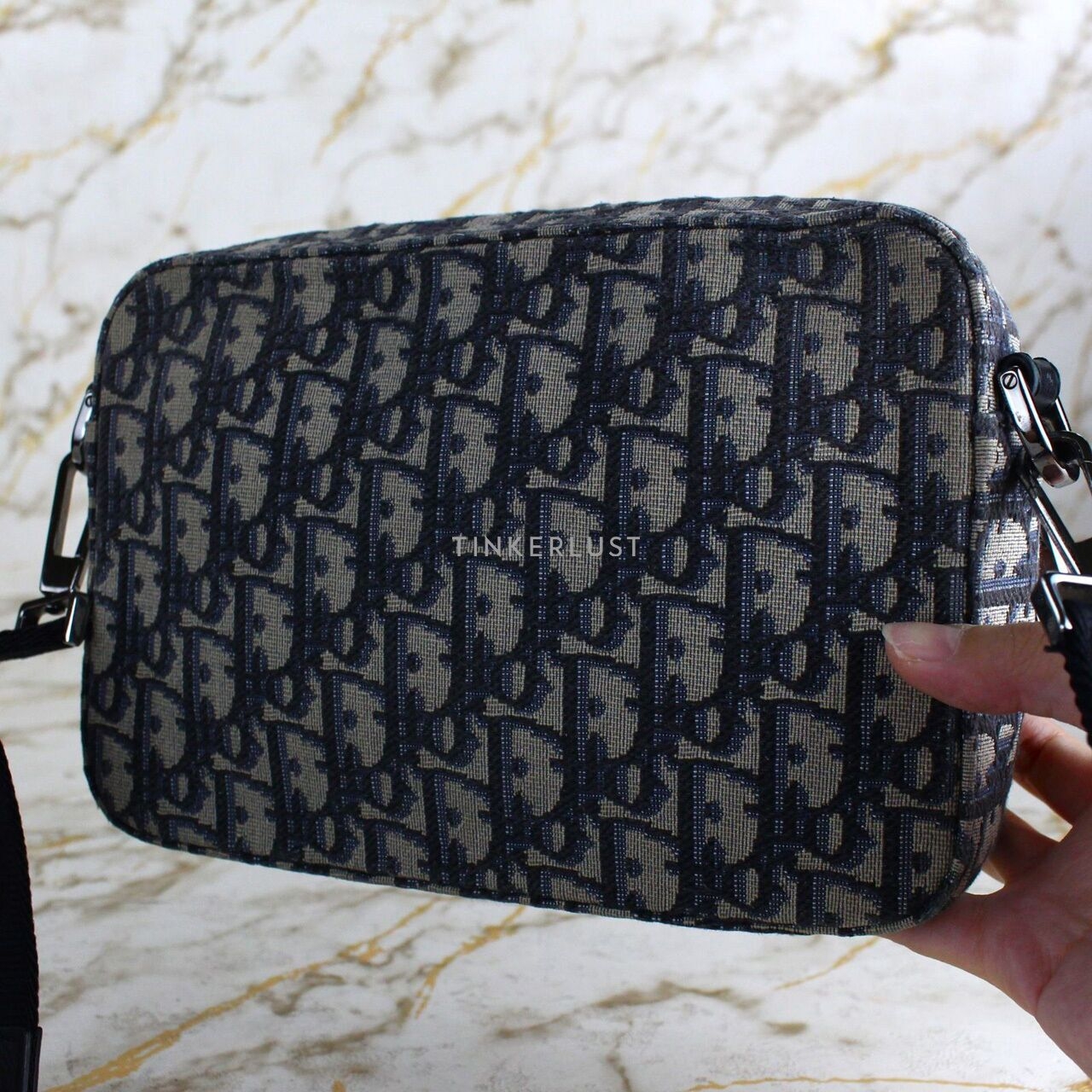 Christian Dior Oblique Jacquard Safari Sling Bag