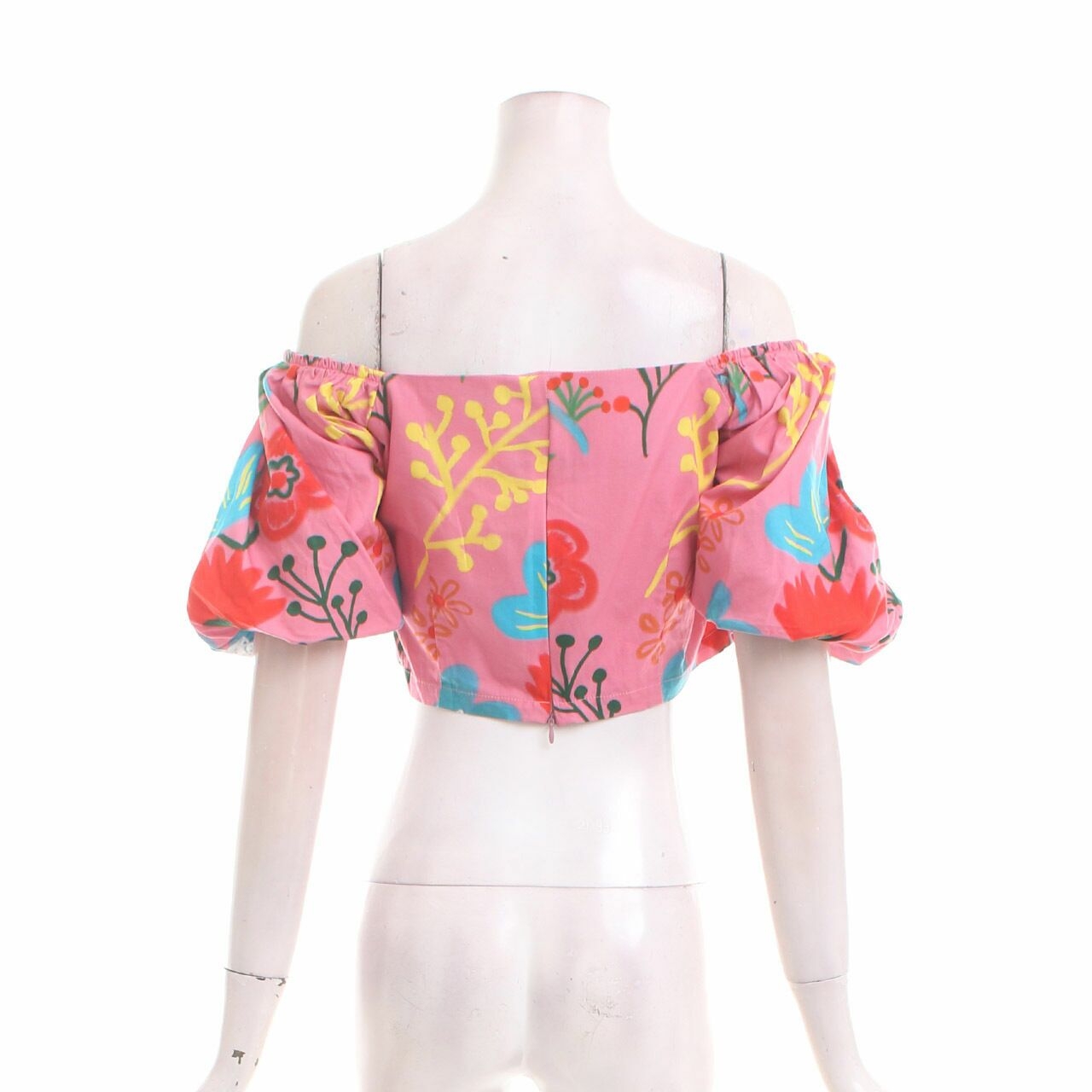 Calla The Label Pink Crop Multi Off Shoulder Blouse