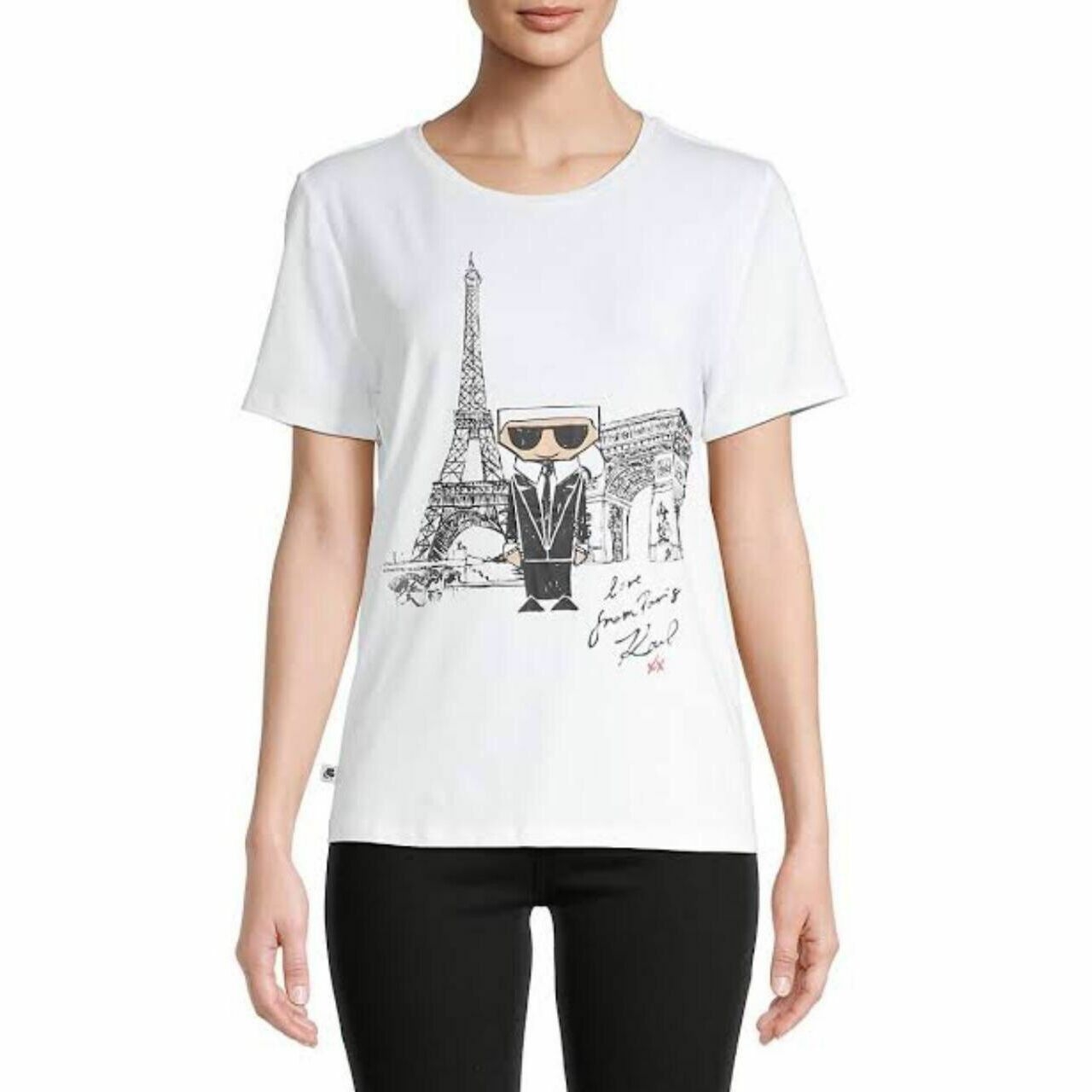 KARL LAGERFELD Eiffel White Tshirt 