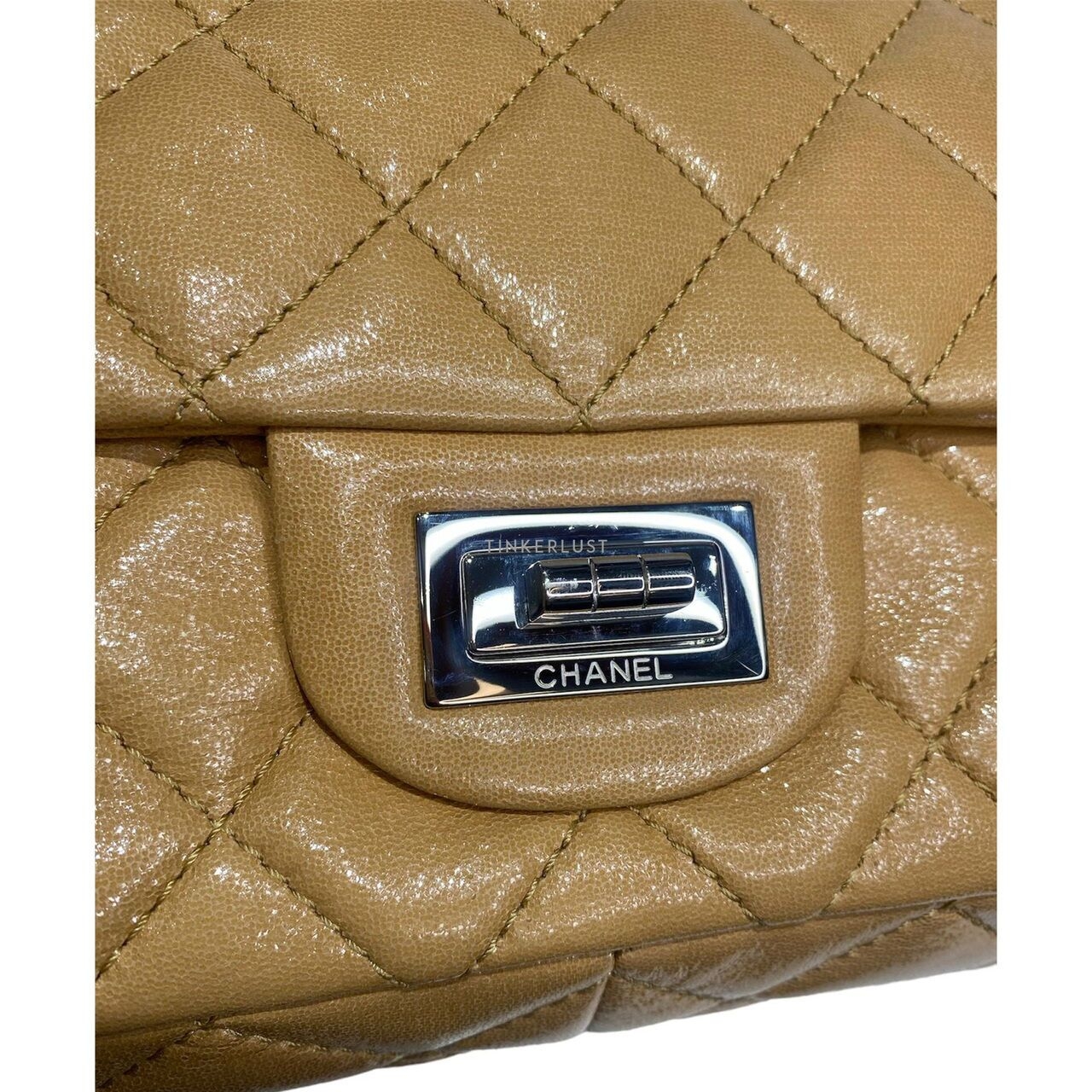 Chanel Reissue Classic Quilted Leather Double Flap In Beige SHW #12 Shoulder Bag