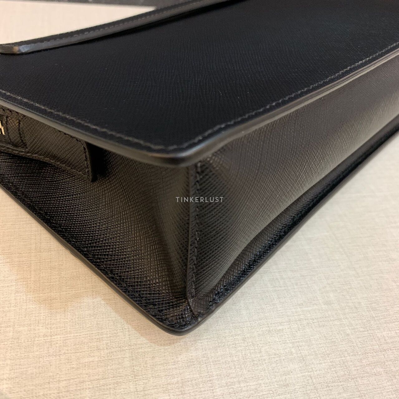 Prada Saffiano Pochette Black 2021 Clutch