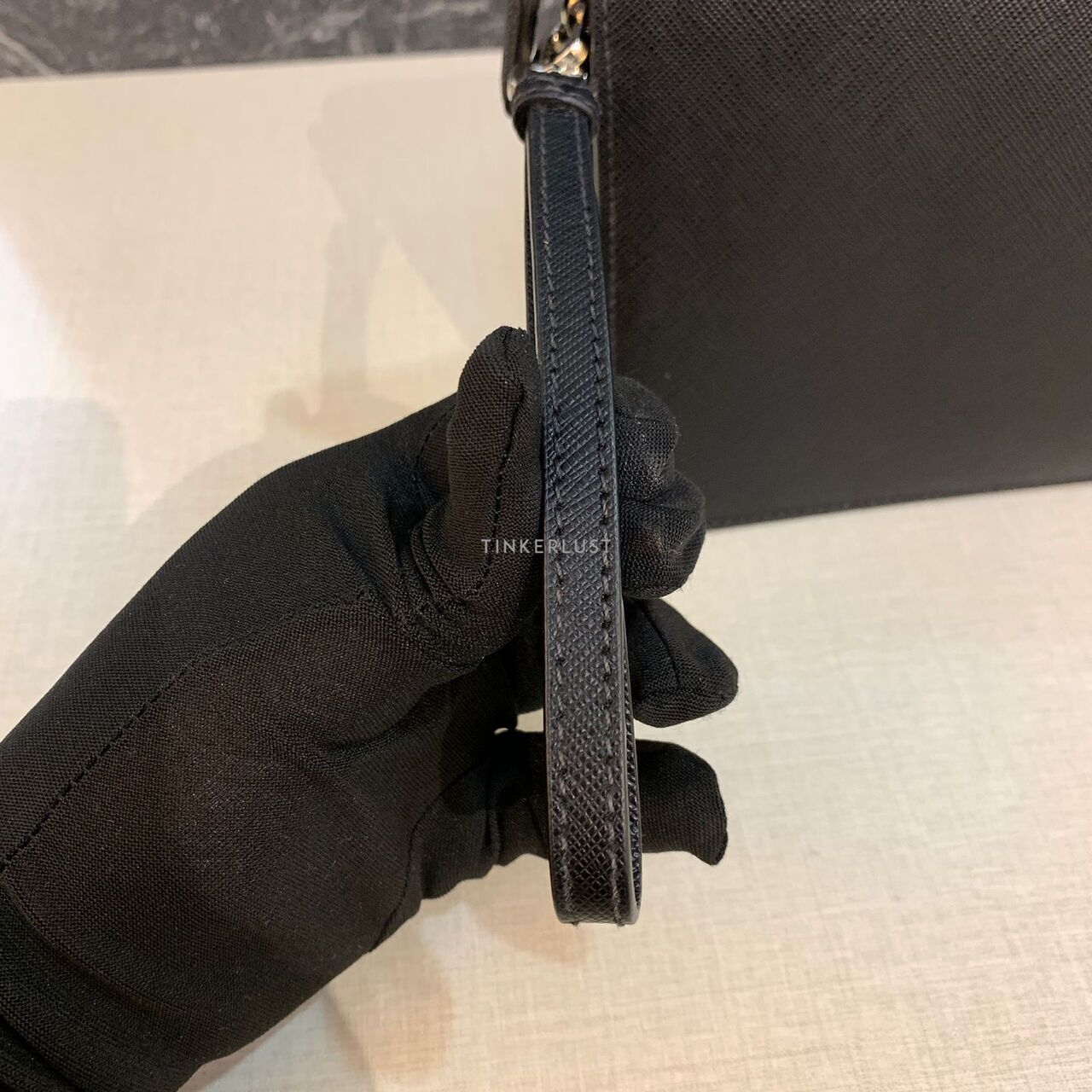 Prada Saffiano Pochette Black 2021 Clutch