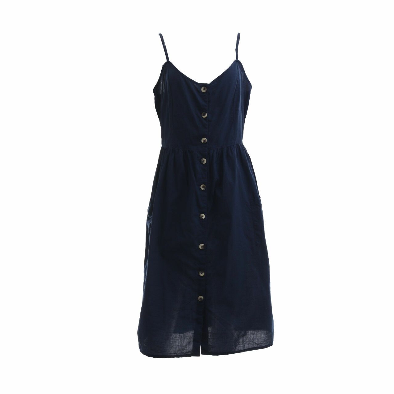 Mango Navy Midi Dress