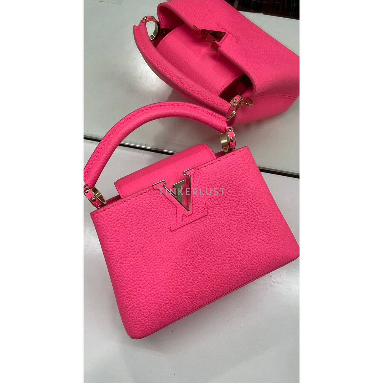 Louis Vuitton Capucines Mini Top-Handle Pink Taurillon Satchel