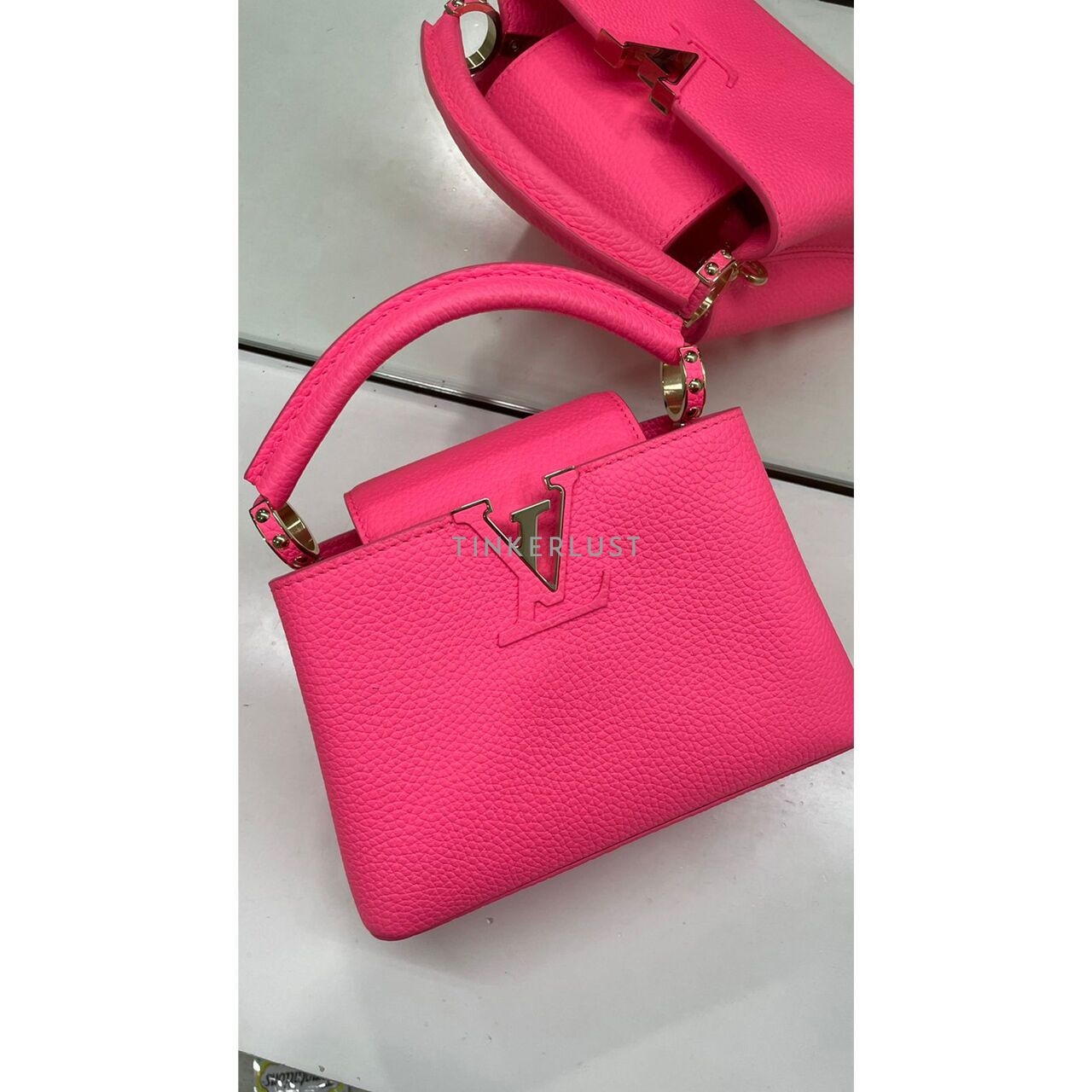 Louis Vuitton Capucines Mini Top-Handle Pink Taurillon Satchel