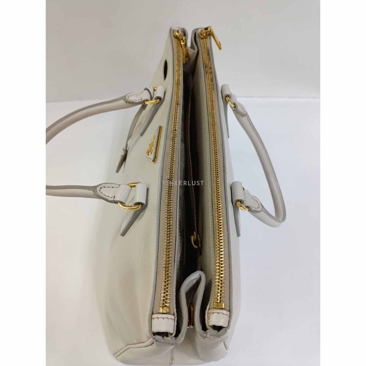 Prada BN1786 Galleria Saffiano Lux Talco 2012 Handbag