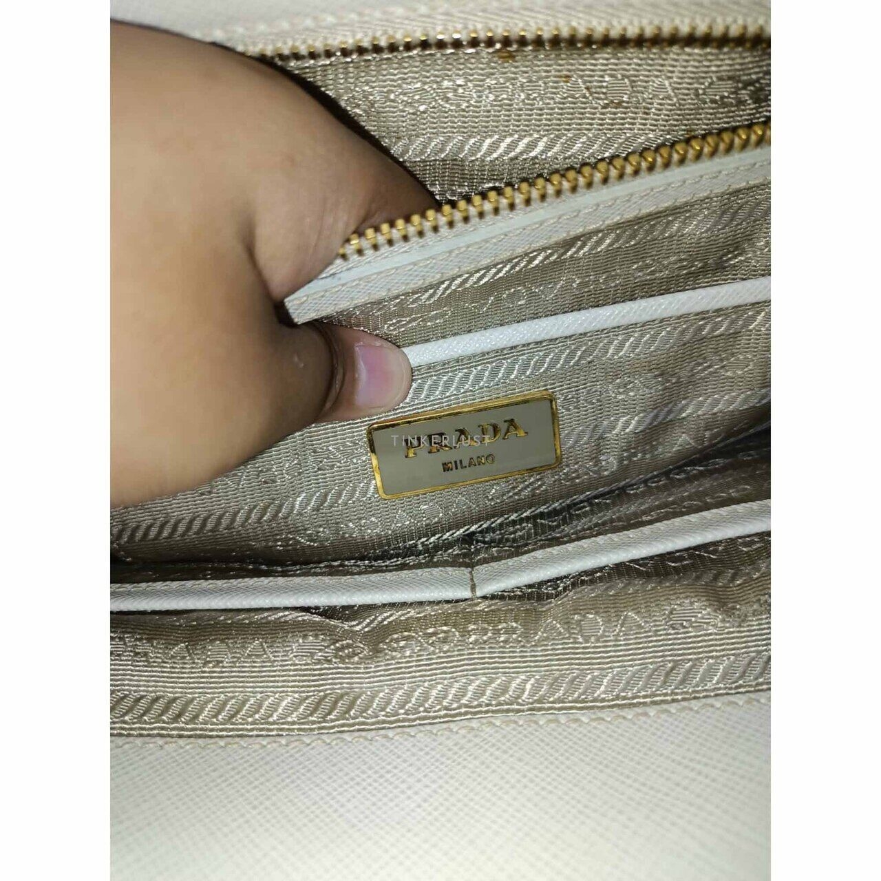 Prada BN1786 Galleria Saffiano Lux Talco 2012 Handbag